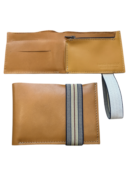PORTEFEUILLE EN CUIR HOMME AVEC POCHE  ZIPPEE - BANDIT MANCHOT 