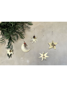 ETOILE OU LUNE FLEUR A SUSPENDRE - NAMAN PROJECT
