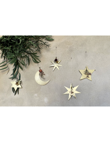 ETOILE OU LUNE FLEUR A SUSPENDRE - NAMAN PROJECT