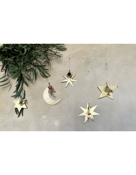 ETOILE OU LUNE FLEUR A SUSPENDRE - NAMAN PROJECT