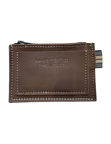 PORTE-CARTES ZIPPE EN CUIR POUR HOMME - BANDIT MANCHOT