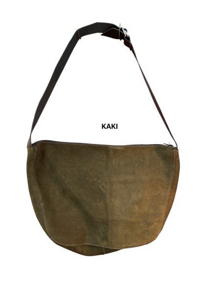 BESACE EN CUIR GRAND MODÈLE- BANDIT MANCHOT
