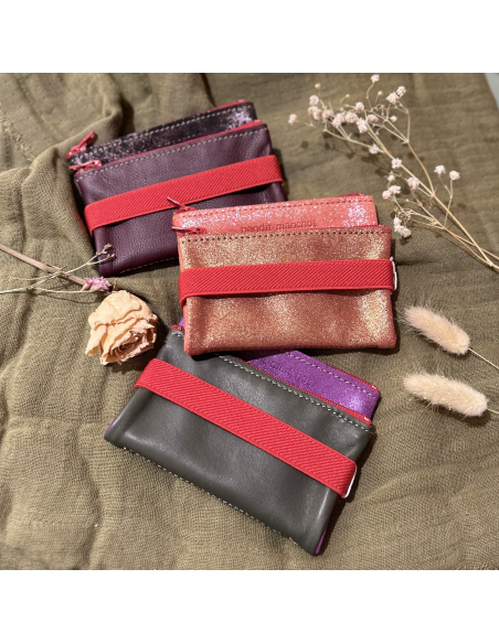 DOUBLE TROUSSE EN CUIR - PETIT MODELE - BANDIT MANCHOT