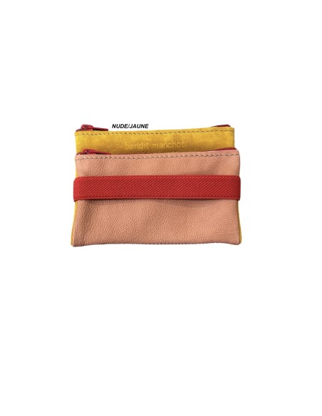 DOUBLE TROUSSE EN CUIR - PETIT MODELE - BANDIT MANCHOT