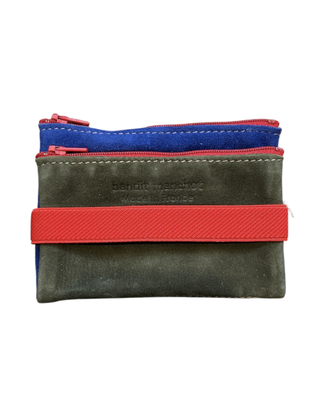 DOUBLE TROUSSE EN CUIR - PETIT MODELE - BANDIT MANCHOT