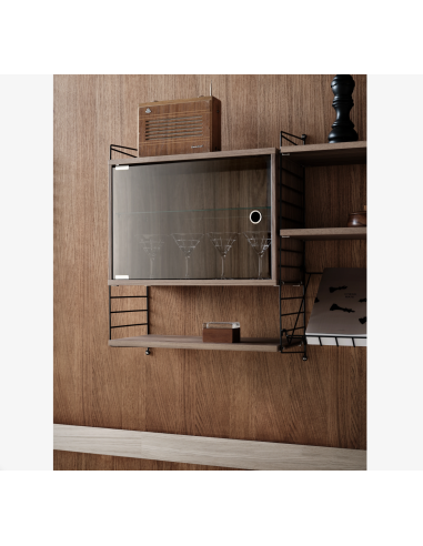 TABLETTES POUR ETAGERE STRING (PAR 3) - 78 X 30 NOYER