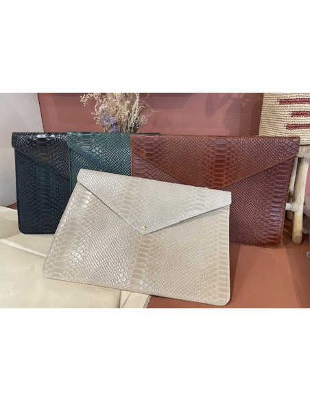 POCHETTE ORDINATEUR EN CUIR 