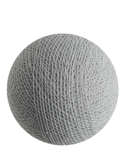 BOULE TISSEE POUR GUIRLANDE - GRIS PERLE - LA CASE DE COUSIN PAUL