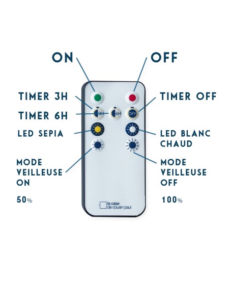 COFFRET GUIRLANDE LED AVEC TELECOMMANDE - LA CASE DE COUSIN PAUL