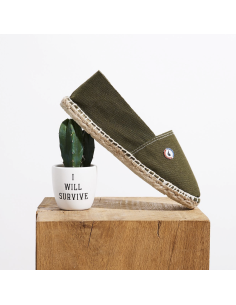 ESPADRILLES KAKI - LA PANTOUFLE A PEPERE