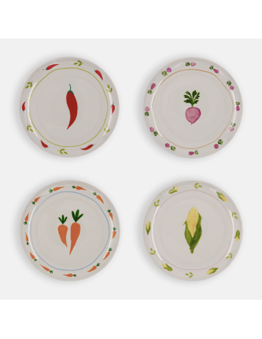 LOT DE 4 ASSIETTES LEGUMES - AND NOOK