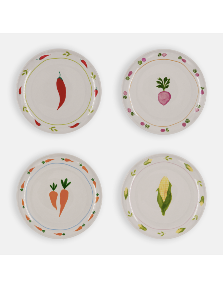 LOT DE 4 ASSIETTES LEGUMES - AND NOOK