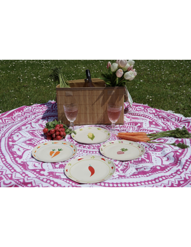 LOT DE 4 ASSIETTES LEGUMES - AND NOOK