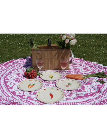 LOT DE 4 ASSIETTES LEGUMES - AND NOOK