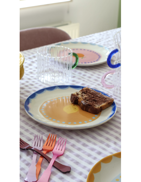 LOT DE 4 ASSIETTES FRUITS FIESTA - AND NOOK