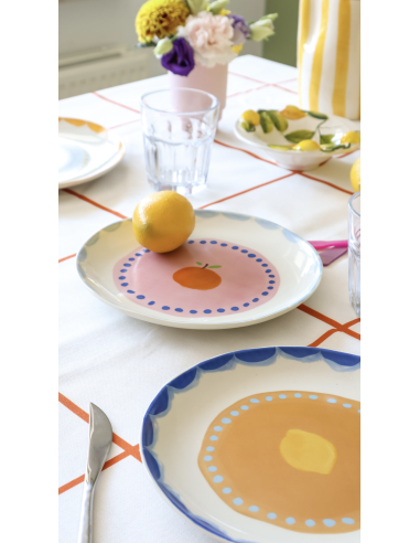 LOT DE 4 ASSIETTES FRUITS FIESTA - AND NOOK