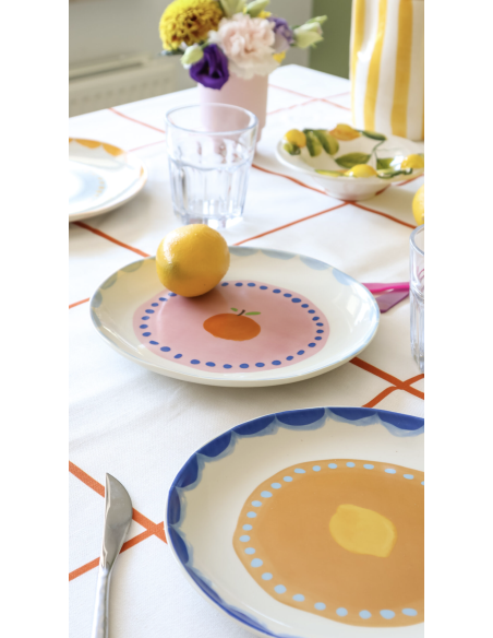 LOT DE 4 ASSIETTES FRUITS FIESTA - AND NOOK