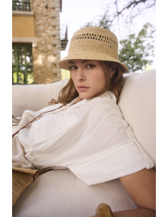 CHAPEAU EN RAPHIA HOLINOA - LE VOYAGE EN PANIER  2