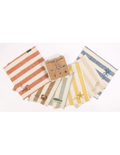 LOT DE 6 SERVIETTES DE TABLE VUE SUR MER - SOPHIE JANIERE