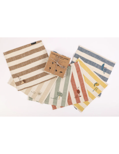 LOT DE 6 SERVIETTES DE TABLES BEAUX JOURS - SOPHIE JANIERE