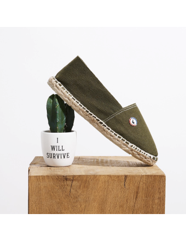 ESPADRILLES KAKI - LA PANTOUFLE A PEPERE