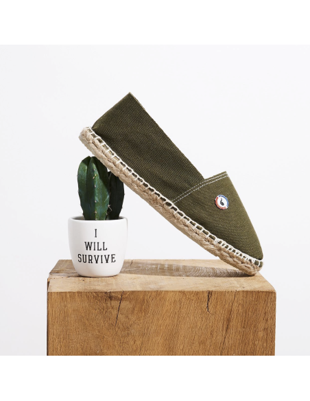ESPADRILLES KAKI - LA PANTOUFLE A PEPERE