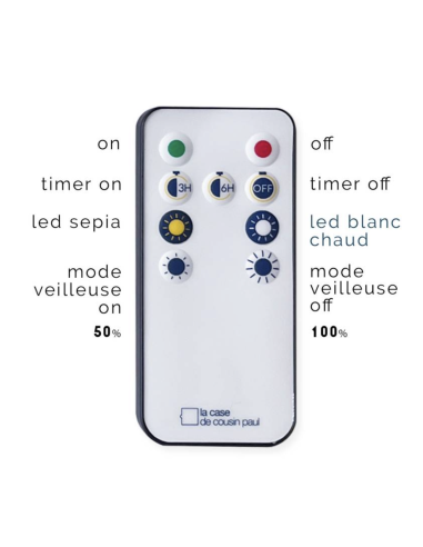 CABLE GUIRLANDE 16 LED AVEC TELECOMMANDE