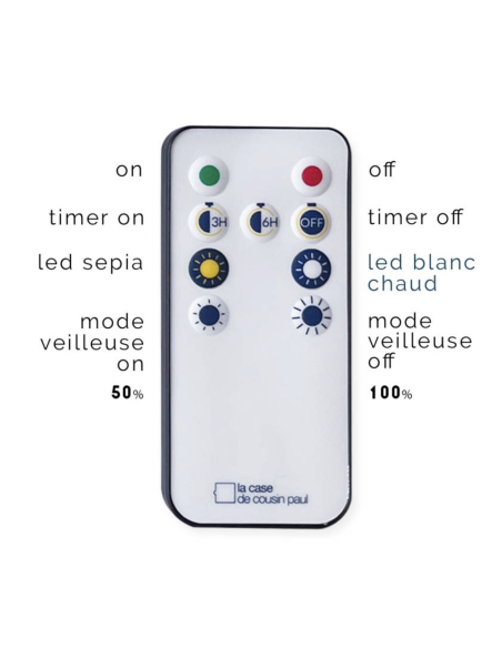 CABLE GUIRLANDE 16 LED AVEC TELECOMMANDE