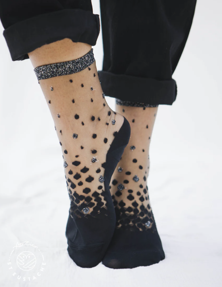 CHAUSSETTES NAKAMEGURO ARGENT- ATELIER ST EUSTACHE