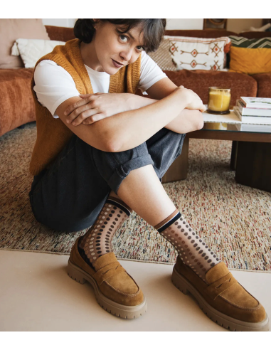 CHAUSSETTES VETRATA BRUNE - ATELIER ST EUSTACHE