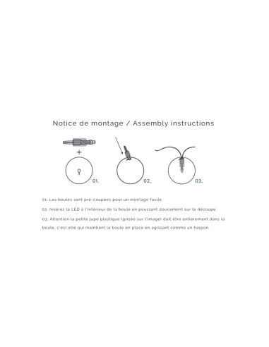 BOULE TISSEE POUR GUIRLANDE - VERT DE GRIS - LA CASE DE COUSIN PAUL 