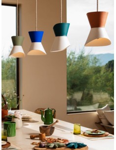 LAMPE CÉRAMIQUE À SUSPENDRE VERSO - MONOCHROMIC