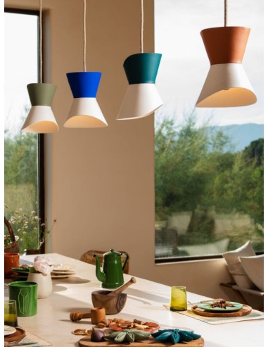 LAMPE CÉRAMIQUE À SUSPENDRE VERSO - MONOCHROMIC