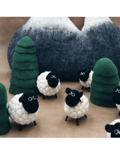 MOUTON BOULE DÉCORATIF EN LAINE FEUTRÉE -  NEW HEIDI