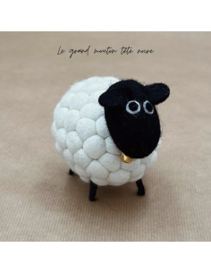 MOUTON BOULE DÉCORATIF EN LAINE FEUTRÉE -  NEW HEIDI 2