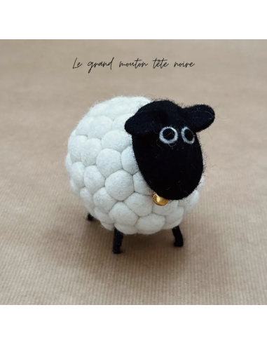 MOUTON BOULE DÉCORATIF EN LAINE FEUTRÉE -  NEW HEIDI