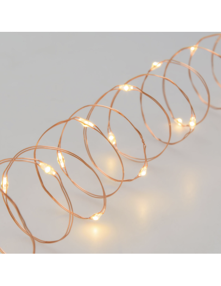 GUIRLANDE LUMINEUSE 300 LED SUR FIL CUIVRE 