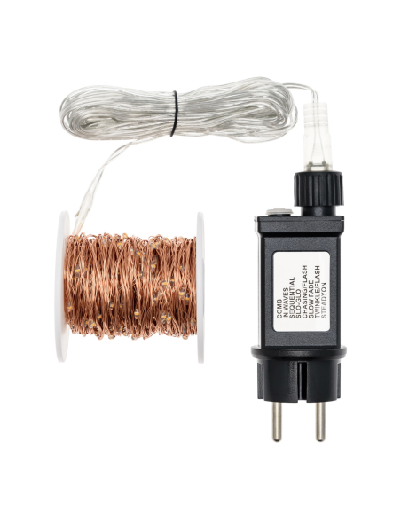 GUIRLANDE LUMINEUSE 300 LED SUR FIL CUIVRE 
