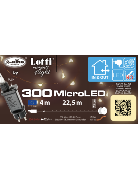 GUIRLANDE LUMINEUSE 300 LED SUR FIL CUIVRE 