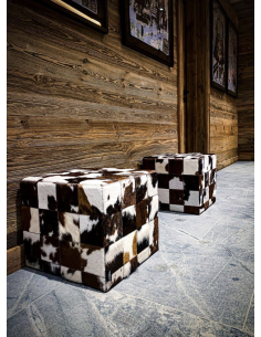 POUF PEAU DE VACHE PATCH DESIGN - TERGUS