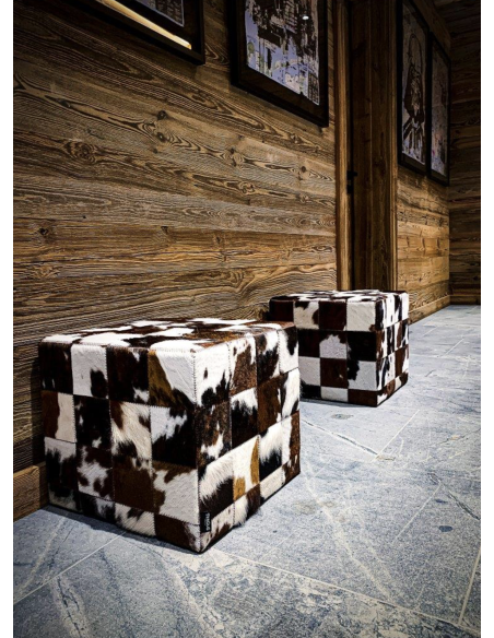 POUF PEAU DE VACHE PATCH DESIGN - TERGUS