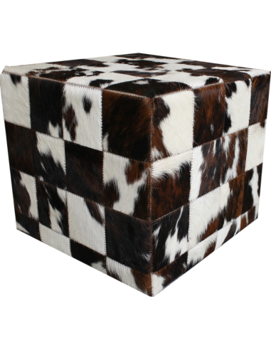 POUF PEAU DE VACHE PATCH DESIGN - TERGUS