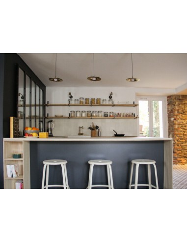 TABOURET NICOLLE METAL H65