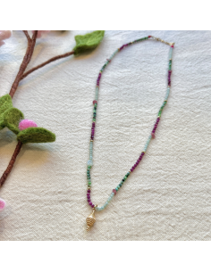 COLLIER TOURMALINES ET RUBELLITES - LES FILLES DE COEUR