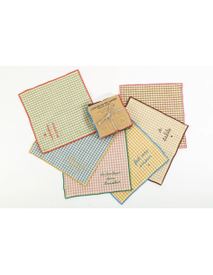 LOT DE 6 SERVIETTES DE TABLE CUISINE MAISON - SOPHIE JANIERE
