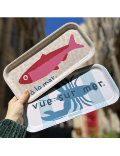 PLATEAU RECTANGULAIRE À LA MER - SOPHIE JANIERE