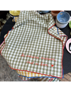 TORCHON DE CUISINE EN COTON VICHY - SOPHIE JANIERE