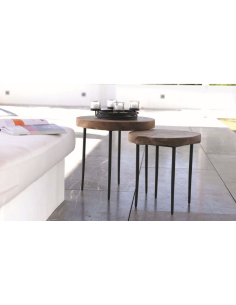 TABLE D'APPOINT HOMERE EN TECK - WMG 2