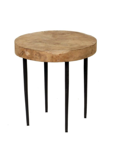 TABLE D'APPOINT HOMERE EN TECK - WMG