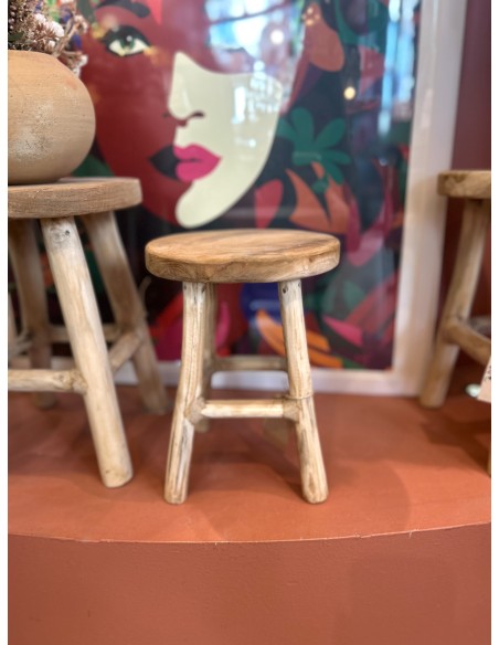 PETIT TABOURET EN TECK  - WMG
